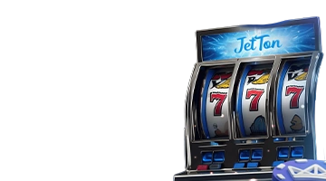 Welcome bonus image at Casino Jetton, featuring a gift box with sparkling gold coins against a background of light effects.