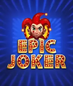 Enter the energetic world of Epic Joker slot by Relax Gaming, showcasing a playful joker with a vivid hairstyle amid a sparkling blue background. This image captures the joy and humor of classic slots, great for those who love traditional gameplay, delivering a captivating play experience.