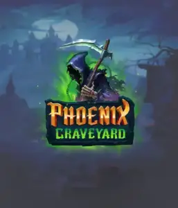 ELK Studios' Phoenix Graveyard game screen, showcasing the mystical graveyard and the legendary phoenix rising from the ashes. This image captures the slot's innovative expanding reels, alongside its beautifully crafted symbols and gothic theme. It vividly depicts the game's mythological story of resurrection, appealing for those fascinated by the supernatural.