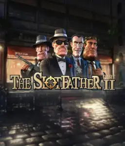 Step into the shadowy world of The Slotfather Part II game by Betsoft, showcasing a lineup of iconic mafia characters set against a moody urban backdrop. This graphic depicts the intense theme of the organized crime with its vivid character design and ominous setting. Ideal for fans of crime dramas, offering a captivating adventure. 